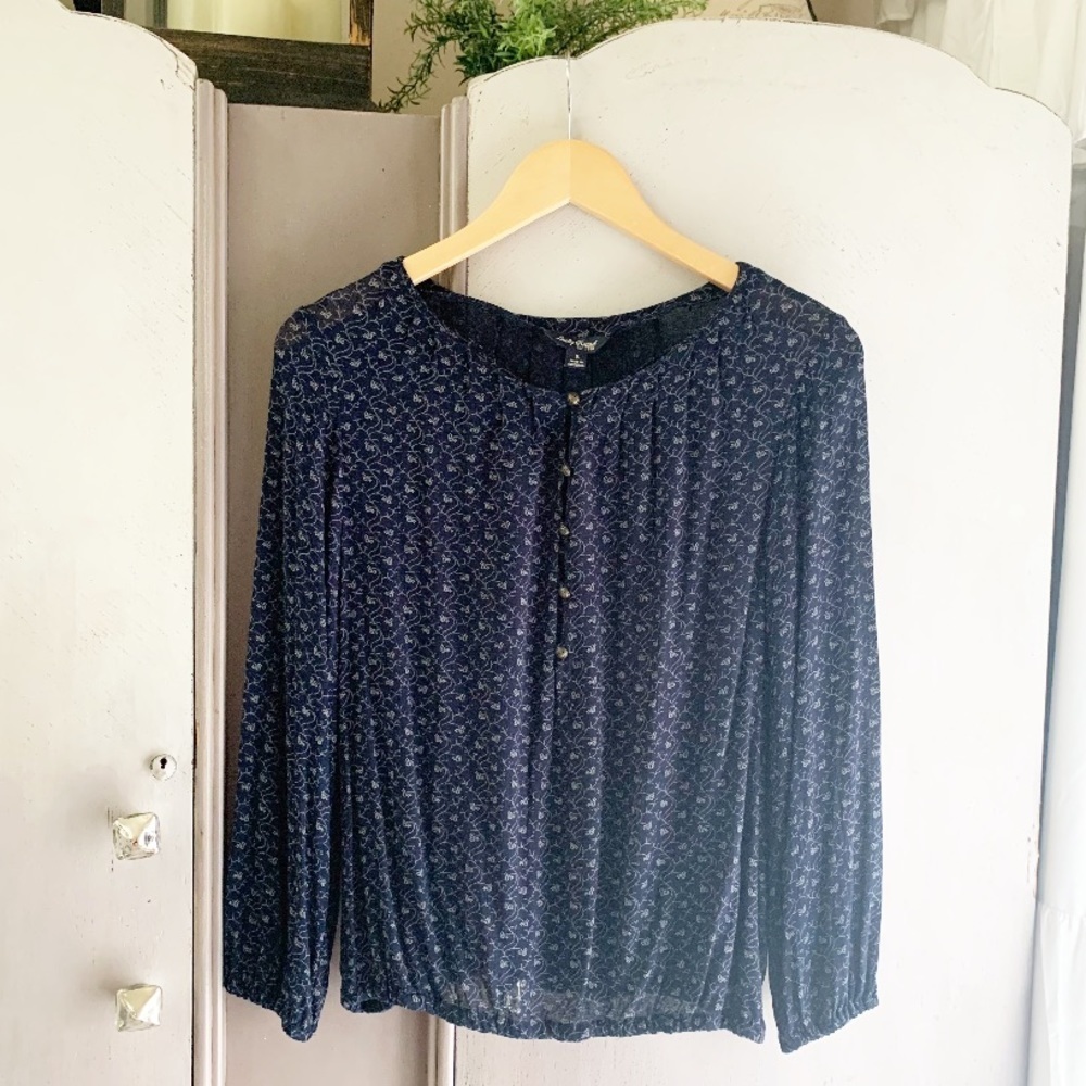 Lucky Brand Navy Blue Top
